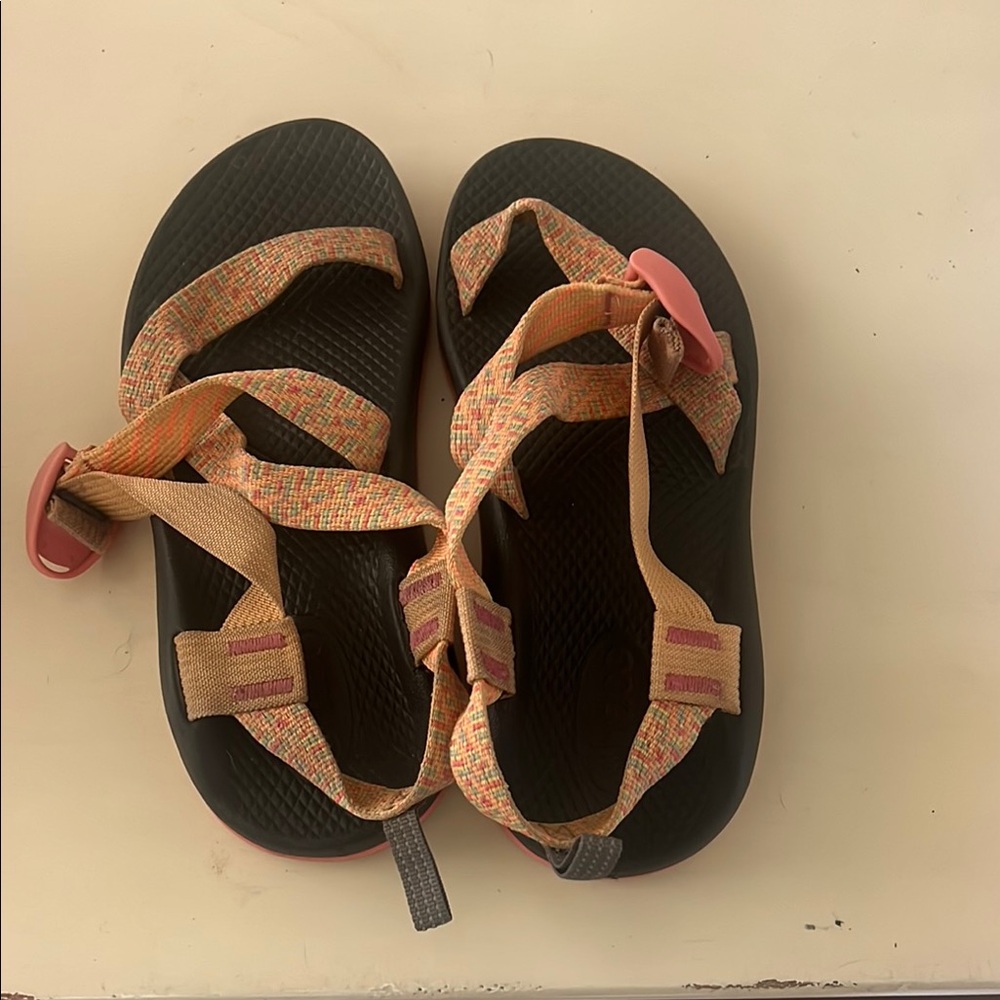 Chaco Black and Pink Adventure Sandals